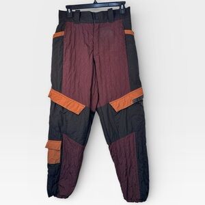 Jordan Cozy Girl Womens Fleece Natural Black Tan Maroon Pants MEDIUM Ski